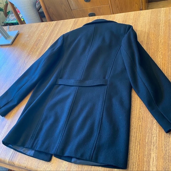 Jason Kole Womens Winter Trench Coat Front Button Black Size Small - Picture 2 of 10